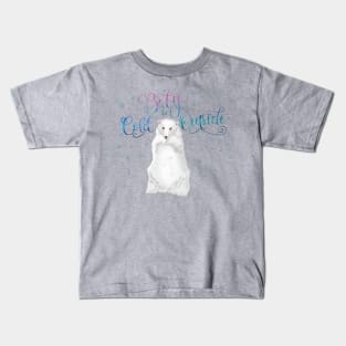 Ice bear in winter Kids T-Shirt